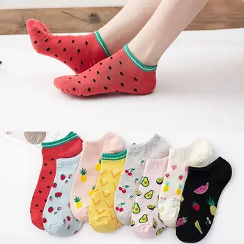 

yishine Sweet Fruits Printed Women Short Socks Casual Low Ankle Sock Summer Spring Animals Funny Socks for Girls 10 Pairs