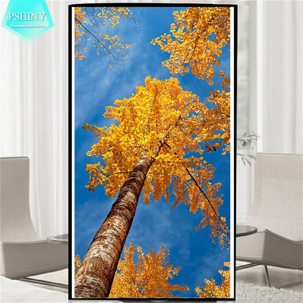 

5D DIY Diamond embroidery Sky Forest landscape backdrop pictures Home Decor Fully Resin round rhinestone tree Scenic Painting