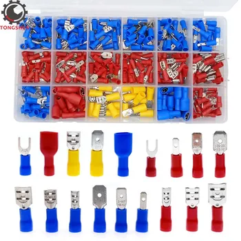 

264pcs Assorted Full Insulated Fork U-type Crimp Terminals Connectors Assortment Kit Electrical Crimp Spade Ring