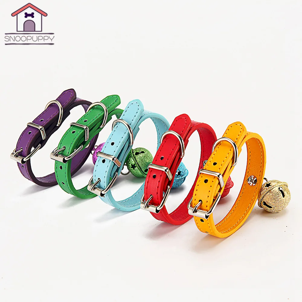 Pet Collars For Dogs Puppy Chihuahua Solid Bells Dog Collar For Cats