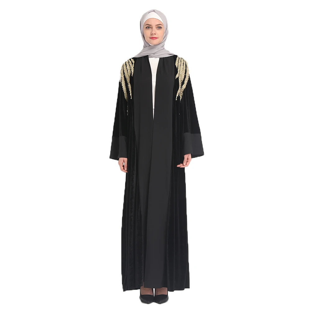 

Arab Holy Abaya Muslim Women Embroidery Velvet Kaftan Dresses