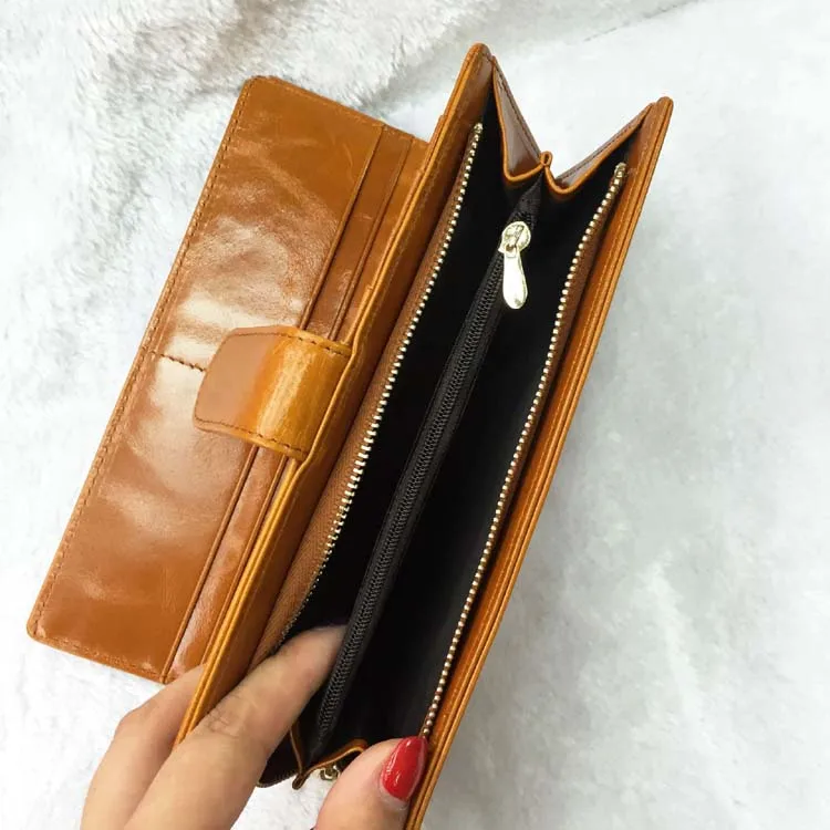 Classic Women Wallet Genuine Leather Long Purse with Card holders Coin Pocket & Zipper Pouch Classic Women Wallet Genuine Leather Long Purse with Card holders Coin Pocket & Zipper Pouch