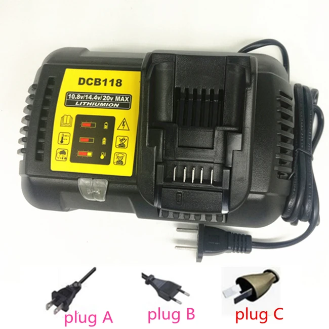 AC100-240V Зарядное устройство DCD118 заменить для DEWALT DCD996 DCD991 DCS575 DCS576 DCS575 DCS520 DCD996 DCH481 DCB118 DCS388 Зарядное устройство