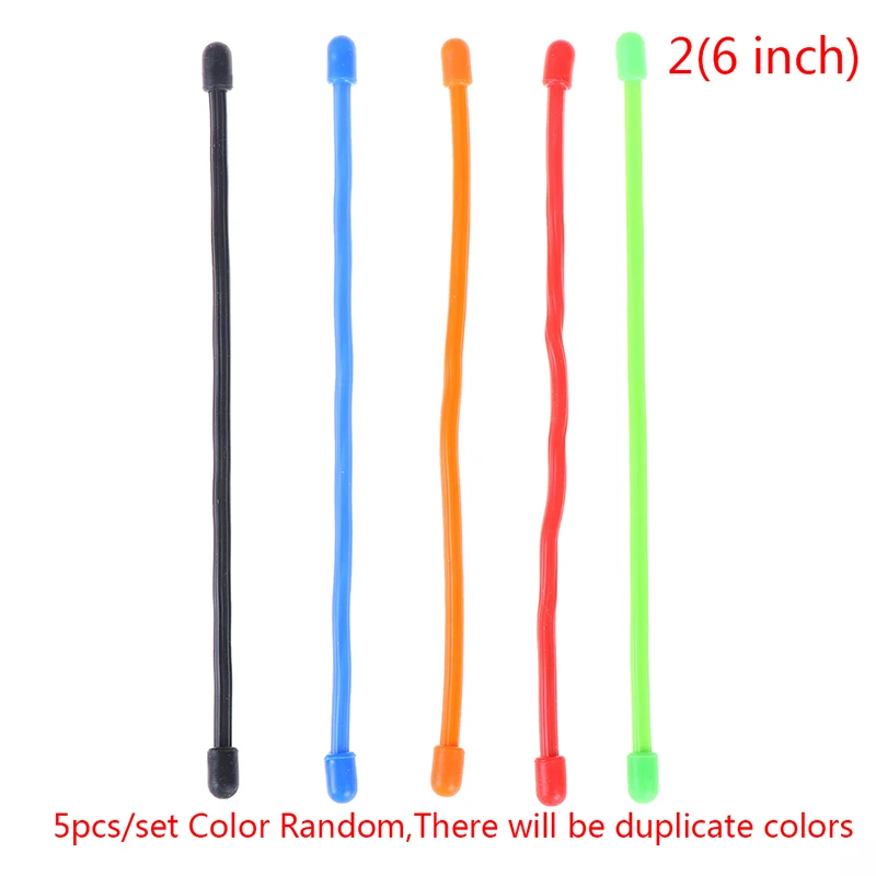 5 шт., 3'6'1" многоразовый волшебный, резиновый поворотный кабель, провод, органайзер для галстуков, намотка кабеля, красочный случайный цвет - Цвет: A2