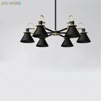 

Nordic Modern Industrial Macarons Horn Chandeliers Iron Chandelier for Living Room Restaurant Bar Home Lighting Fixtures Decor