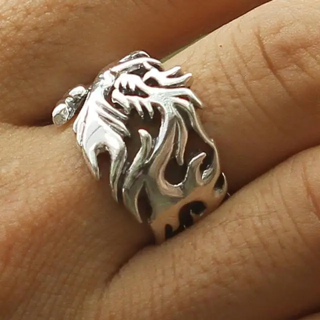 

Gift accessories fashion vintage lovers thai silver 925 pure silver hot-selling male ring finger ring male