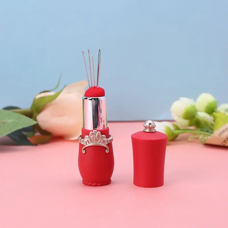 Губная помада в форме иглы Pin Подушка вращающийся держатель иглы инструмент для ремесленного пошива аксессуары
