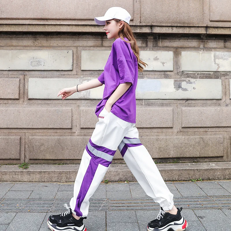 

Mr.nut2019 spring Korean version of the new hip-hop two-piece suit female casual high-quality sports fashion loose suit