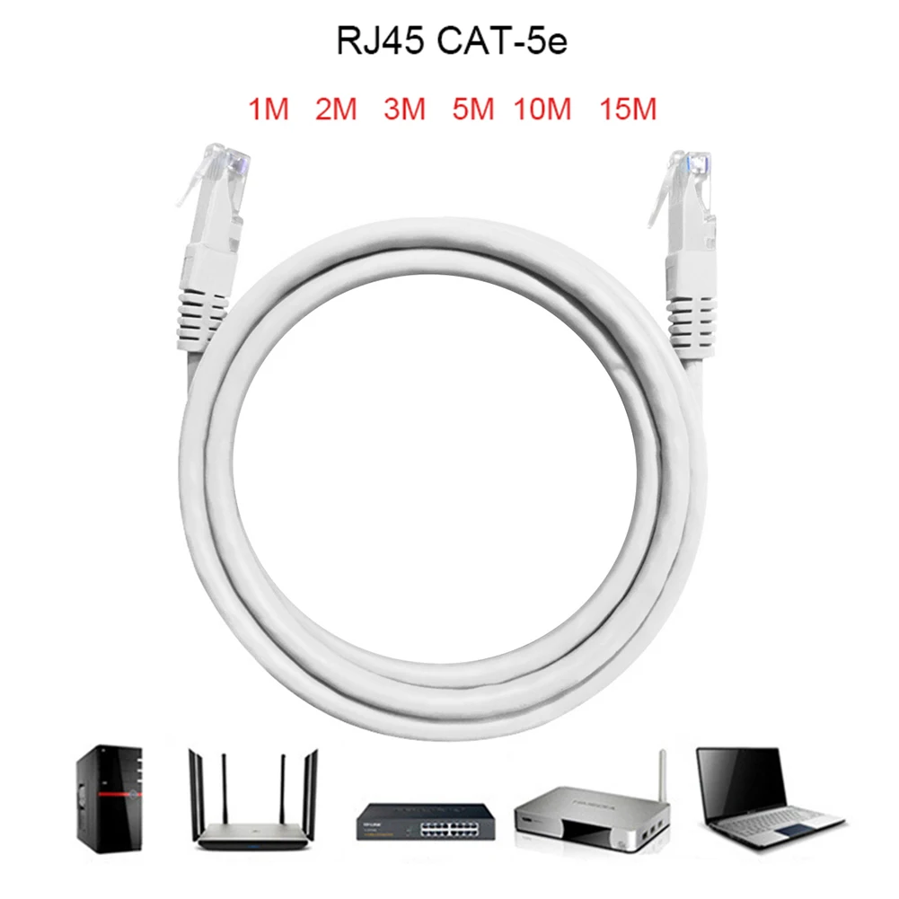 Сетевой кабель 1/2/3/5/10/15 M 8 ядерный медный Ethernet LAN с покрытием из чистой меди и