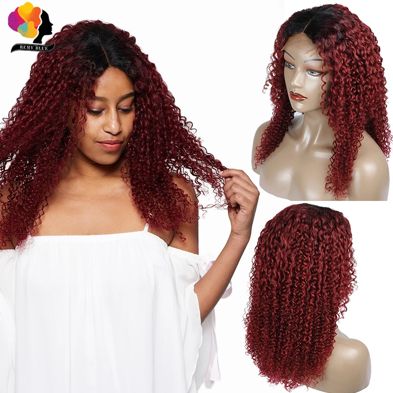 Remyblue Hair Red Water Wave Bundles With Closure 99J Burgundy Colored Remy Human Hair Weave Brazillian Hair Bundle With Closure