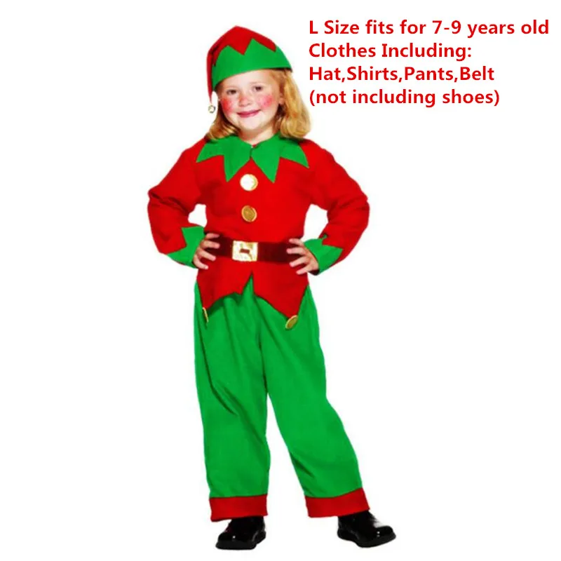 Детская и взрослая клоунский костюм эльфа Семья любителей Костюмы для косплея праздничное маскарадное платье украшения на Хеллоуин и Рождество