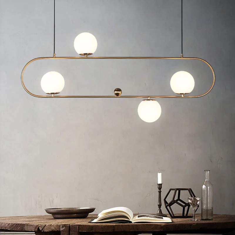 

Nordic Designer Loft Cafe Led Pendant Glass Light Retro Industrial Geometry Creative Dining Living Room Hanging lights