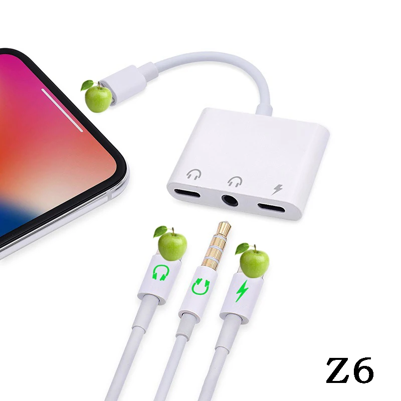 Evewher 3 в 1 для адаптера Lightning iPhone 7 зарядный адаптер 8 Plus 10 X зарядное устройство