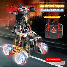 Йети Монстр 2.4 г 4 колеса Электрический деформация трюк самосвал пульт дистанционного управления stunt car одним из ключевых деформации автомобиль