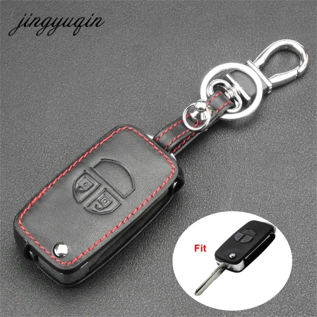 Jingyuqin Capa De Couro Para Suzuki Swift Grage Vitara Alto Remoto 2 