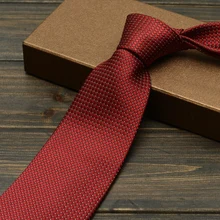 Мужские галстуки дизайнерский бренд классический черный, красный синий узкий галстук с рисунком «Шотландка» Мода 9 см галстуки для официальных Бизнес работы галстук в подарочной коробке