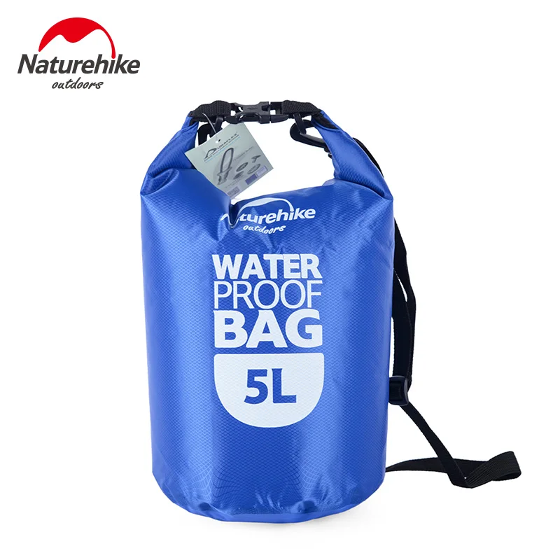 Naturehike 5L 20L 60L ультралегкий пакет для плавания сумка туризма отдыха на пляже, органайзеры для дрейфующих Водонепроницаемый сухой мешок Рафтинг сумка - Цвет: 5L BLUE