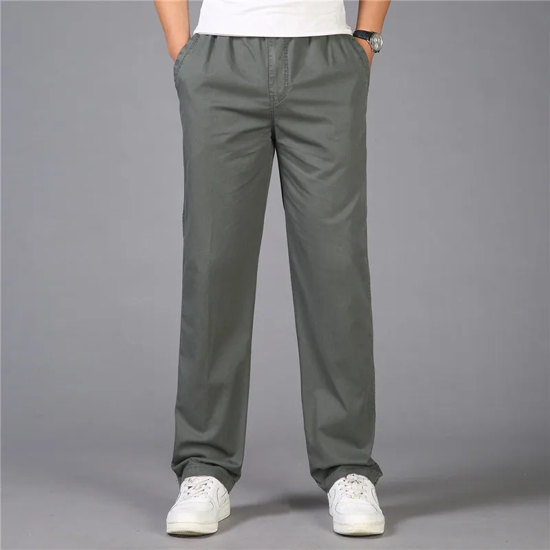

Plus size L-6XL Autumn 100% Cotton Men's Cargo Pants Joggers Baggy Tactical Pants Lightweight WorkPants Casual Loose Trousers