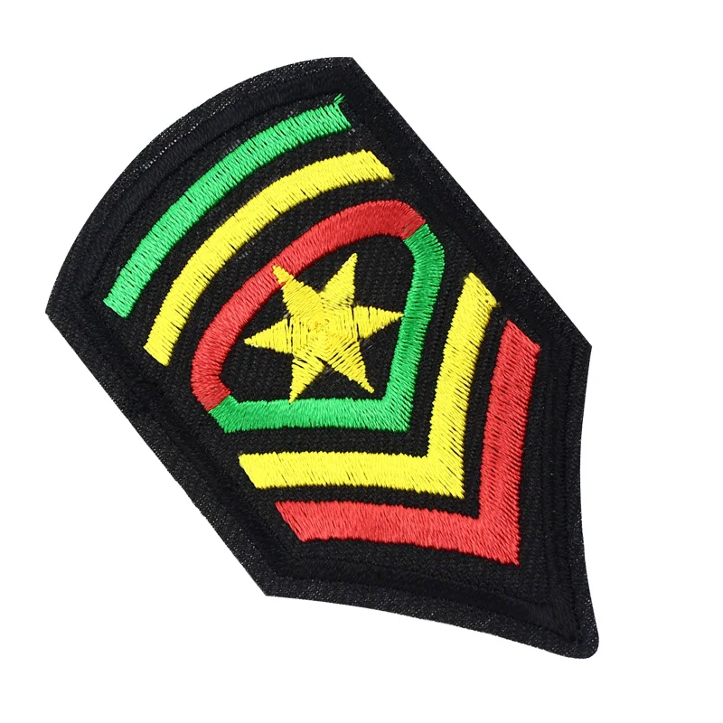 Jah армейский флаг Judah звезда полосы insignia вышивка аппликация Железный на патч Радуга нашивка Шеврон Нашивка аппликации