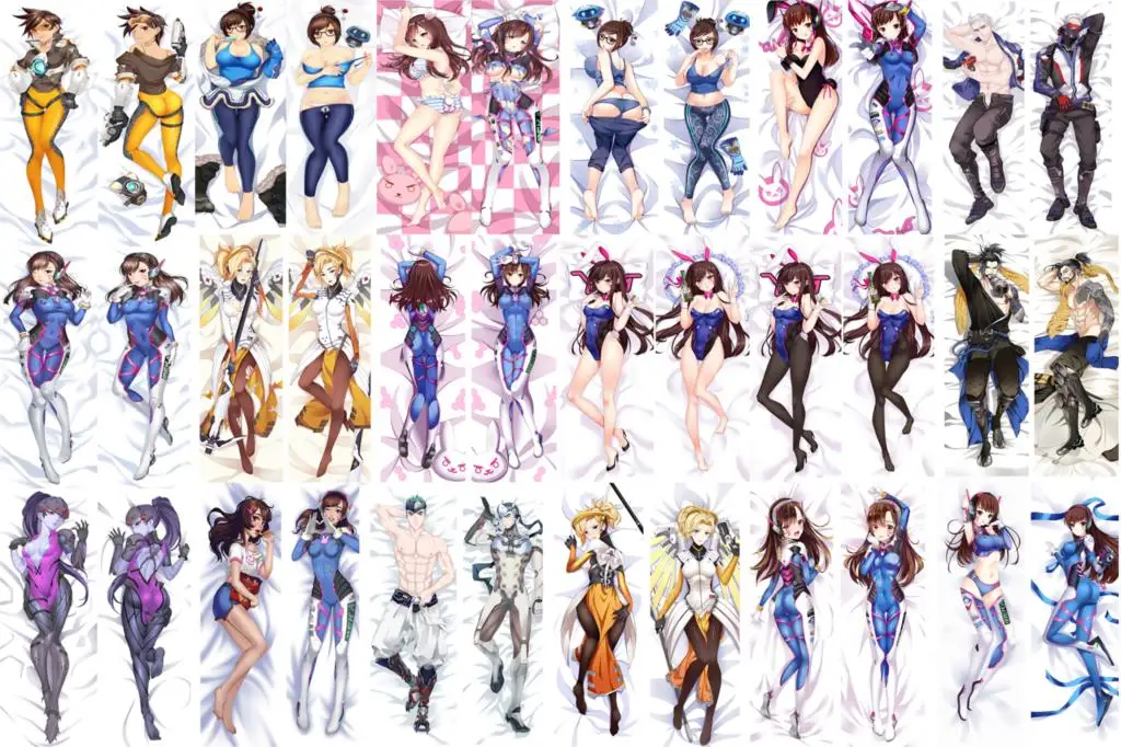 Аниме OW Mercy& Mei& Tracer& Widowmaker& D. Va& SOLDIER: 76& mcchini otaku Подушка «Dakimakura» чехол обнимающий тело наволочка