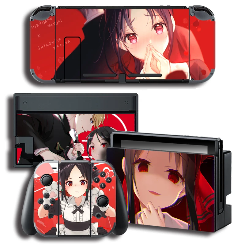 

Shinomiya Kaguya Protective Skin Sticker For Nintendo Switch NS Console + Joy-con Controller Decal Cover Stickers