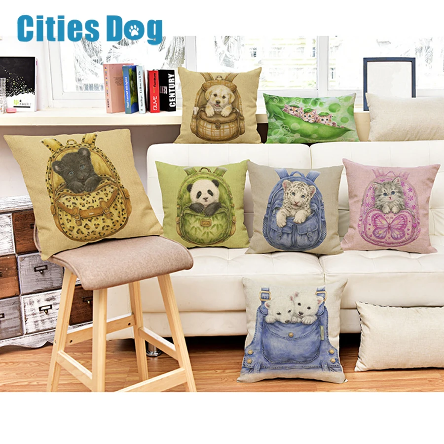 pillow cushion decorative pillows Animal Backpack bag dog Pattern