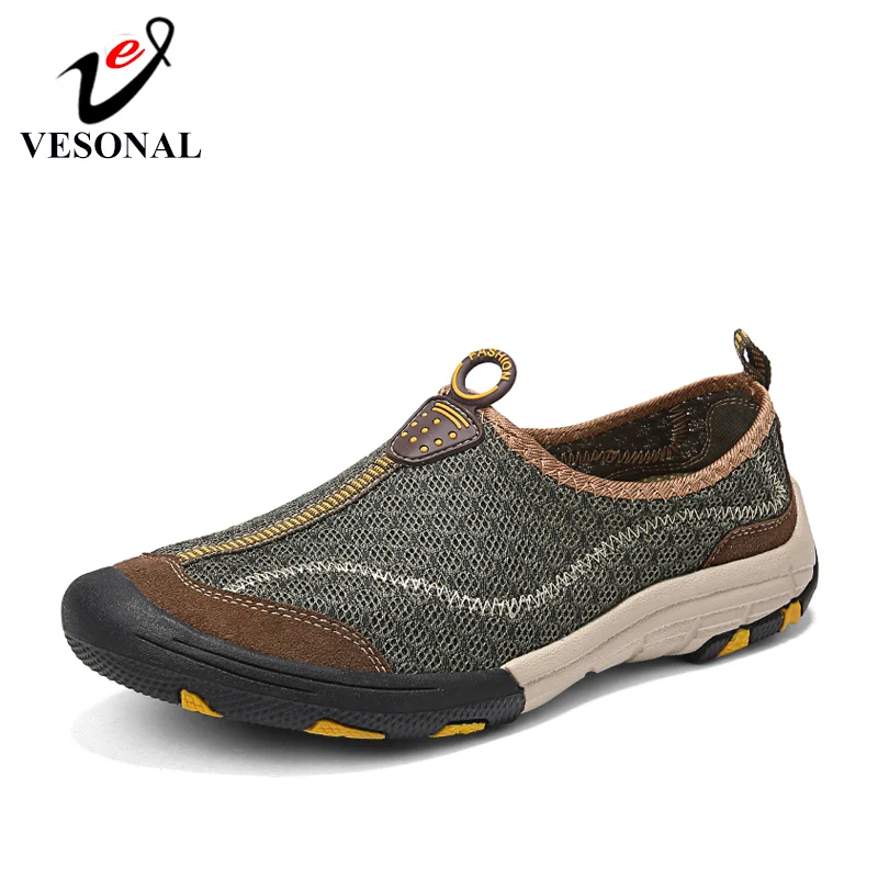 VESONAL 2019 Summer Lightweight Breathable Mesh Men Shoes Loafers Slip On Casual Comfortable Walking Male Sneakers Footwear 332 | Обувь