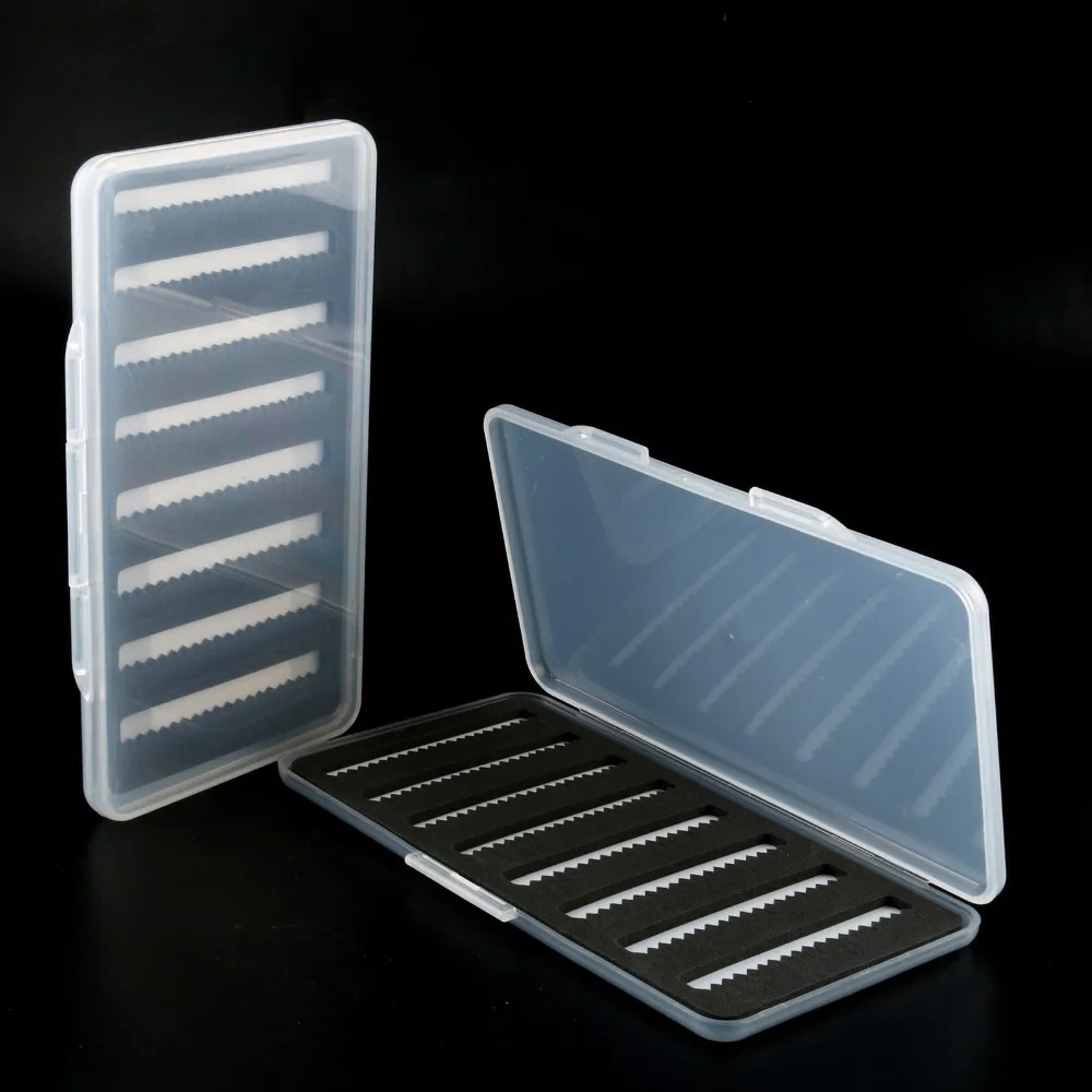 

Maximumcatch 2 pcs Super Slim Clear Fly Box 185*103*13mm Slit Foam Fly Fishing Box