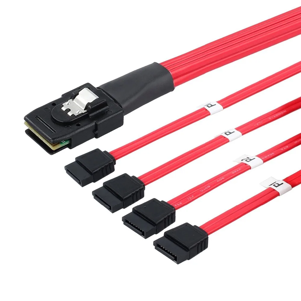 Mini SAS 8087 распределитель на 4 дюйма SATA кабель|Компьютерные кабели и разъемы| |