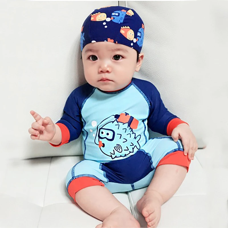 baby swimwear blue boys infant swimwear baby swimsuit for kids racing toddler beachwear tights