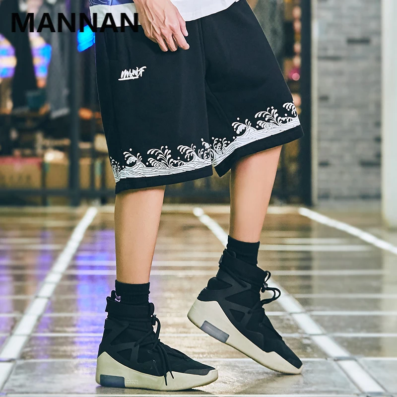 

MANNAN Hip Hop Short Joggers Harajuku Shorts Streetwear Japanese Elastic Waist Track Short Baggy Loose Cotton 2019 Summer