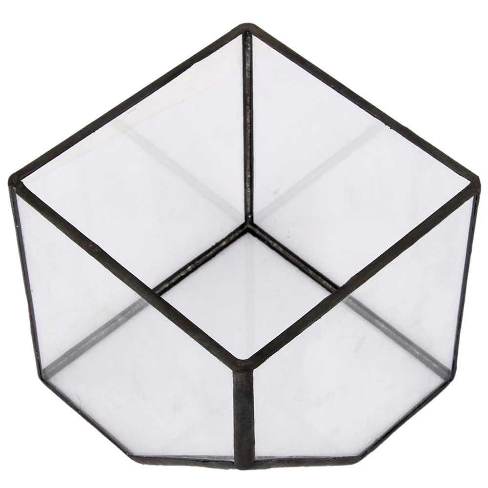 

Glass terrarium Cube Fairy garden house greenhouse flowerpot size S