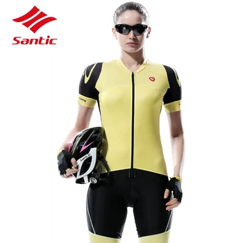 

Santic Cycling Clothing Jersey Kit Sets Women With Short Sleeve Pro Bicycle Bike Clothes With Padded Shorts 2018 Ropa Ciclismo
