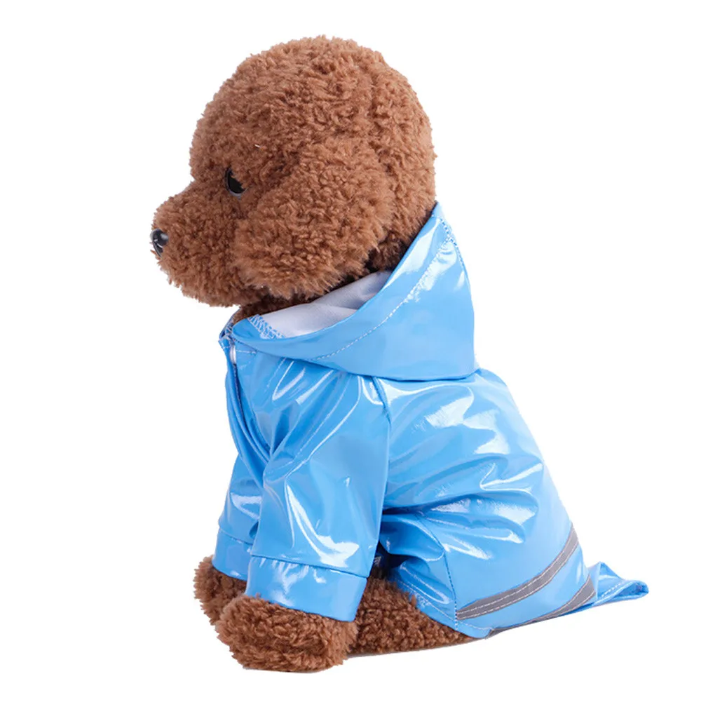 Летняя уличная непромокаемая куртка для щенков, домашних животных, S-XL с капюшоном, водонепроницаемые куртки, полиуретановый дождевик для собак, одежда для кошек, одежда, L* 5