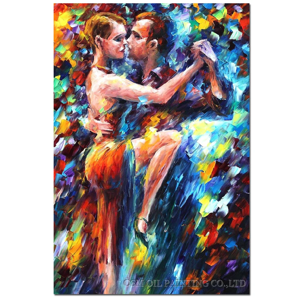 

Professional Artist Handmade High Quality Abstract Portrait Oil Painting on Canvas Abstract Latin Dancer Portraits Oil Painting
