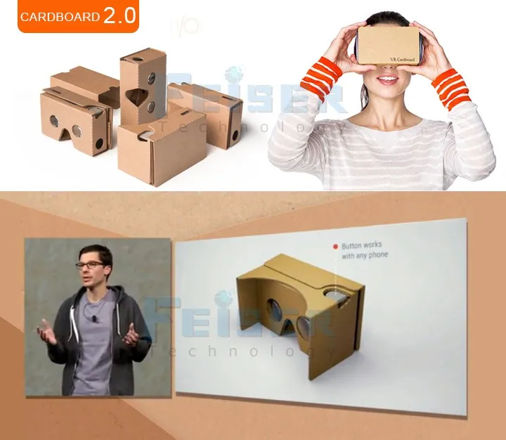 50pcs lot google cardboard 2 0 conductive button super 3d glasses vr helmet oculus rift smart 3d glasses headband retail box