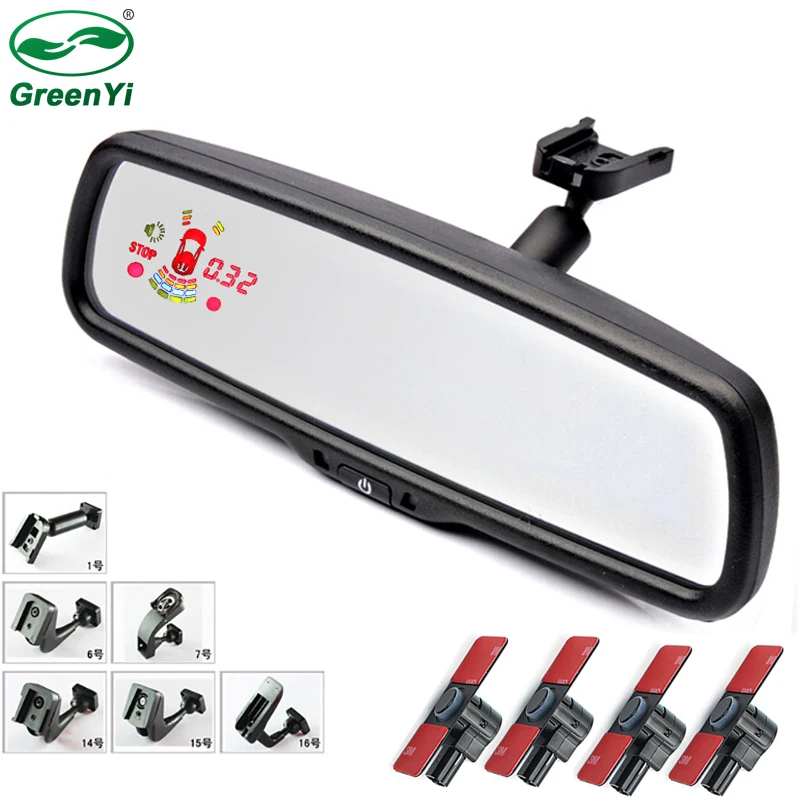 

12 Inch Car Interior Rearview Mirror Monitor Parking Sensor With Original Bracket 16mm Flat Radar Sensors
