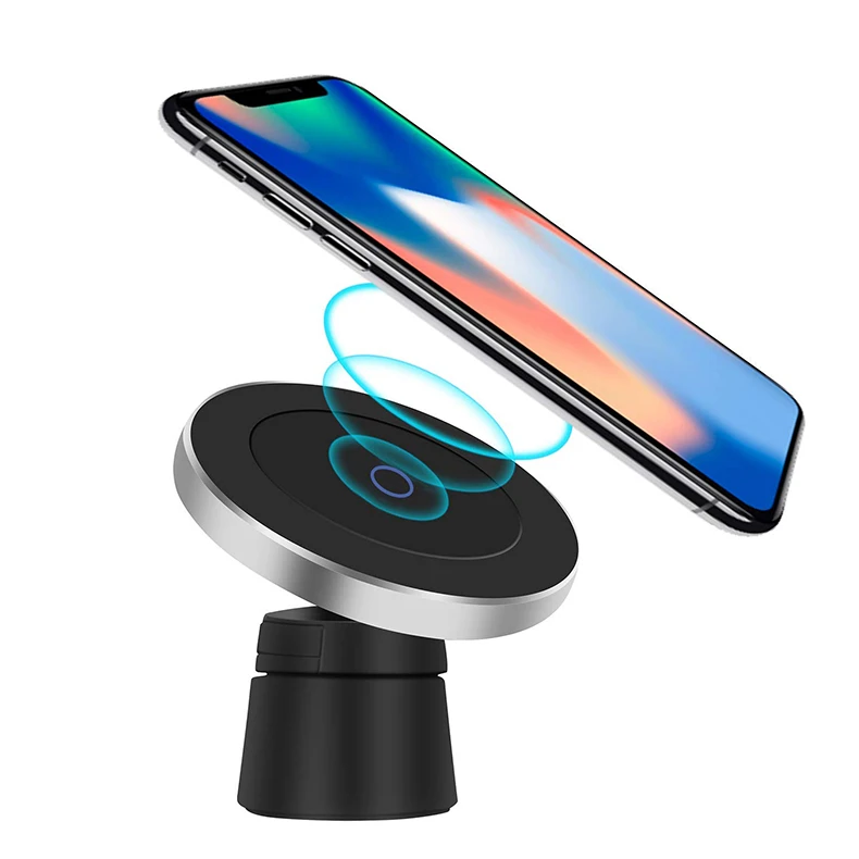 car mobile phone charger Bonola Magnetic Car Wireless Charger For iPhone11ProMax/Xr/Xs/8Plus Qi Phone Wireless Car Charger for Samsung S10/S9/Note10/S8 car cell phone charger