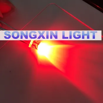 

Free shipping 1000pcs 5MM Red LED light emitting diode Transparent Rount LED/ F5mm Red light LED