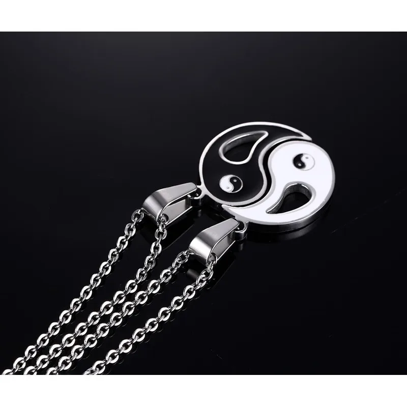 ZORCVENS ожерелья с подвеской-кулоном восемь схем Инь Ян черно-белые Лучшие Друзья Дружба пары любовник подарок на день Святого Валентина