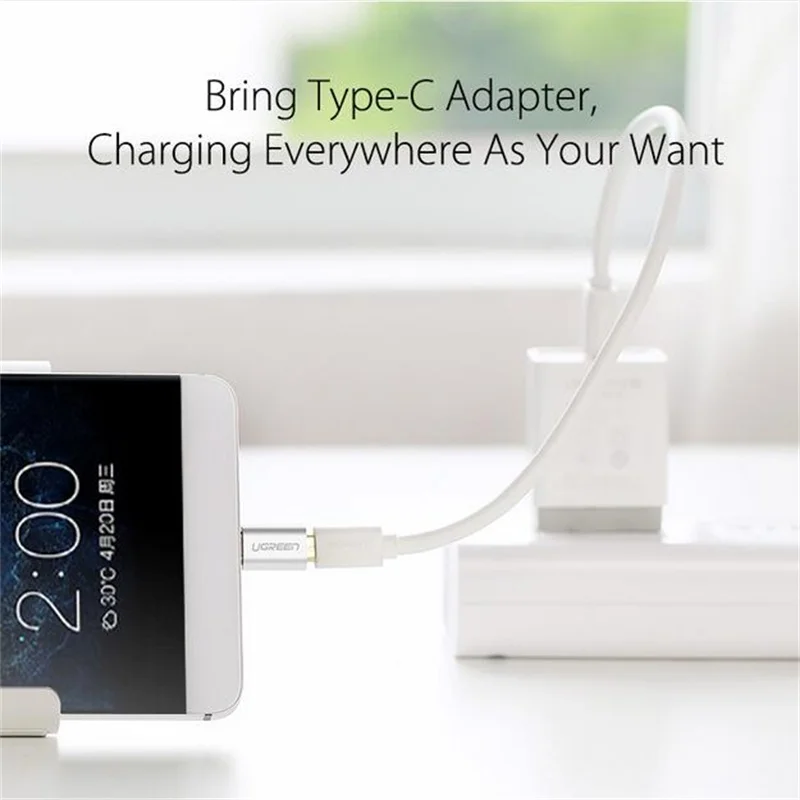 Адаптер Ugreen с micro usb на type c переходник otg для Samsung s9 s8 huawei xiaomi 9 адаптер зарядное