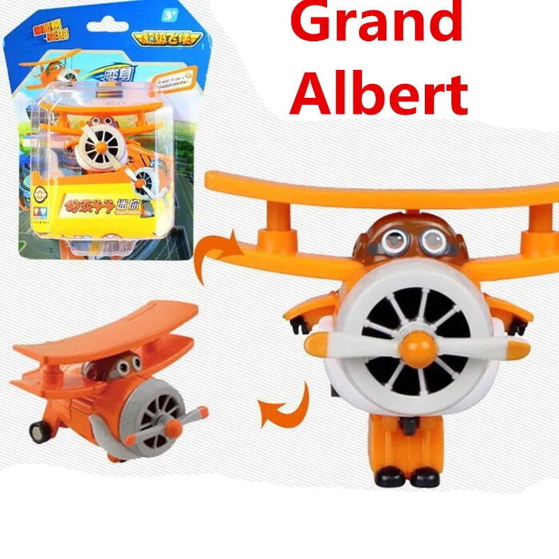 12 шт. стиль мини самолет ABS робот игрушки Фигурки Супер крыло трансформация реактивный анимация детский подарок с коробкой - Цвет: Grand Albert