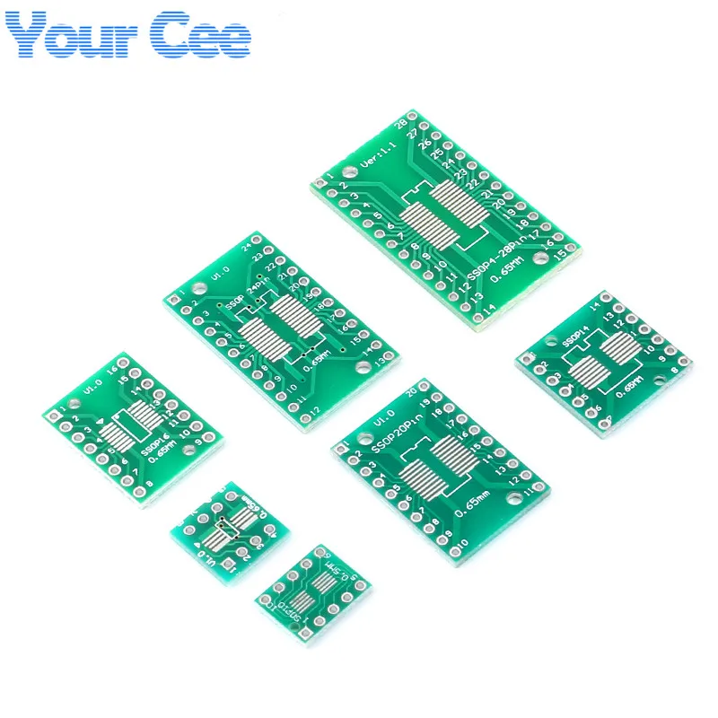 Комплект печатной платы SMD конвертер с поворотом на DIP пластина SOP SSOP TSSOP SOT23 8 10 14 16