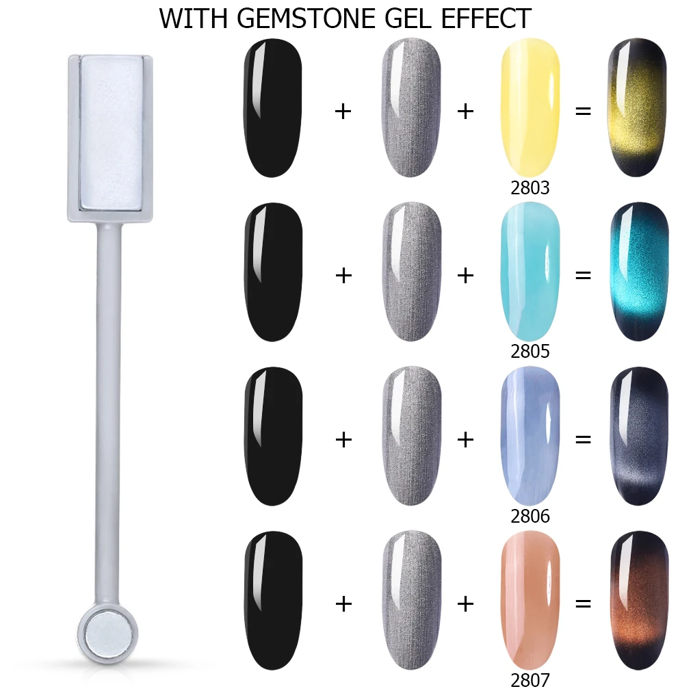 Elite99 дизайн ногтей 10 мл драгоценный камень кошачий глаз гель лак для ногтей УФ-лак для ногтей черная основа требуется Магнитная кошачий