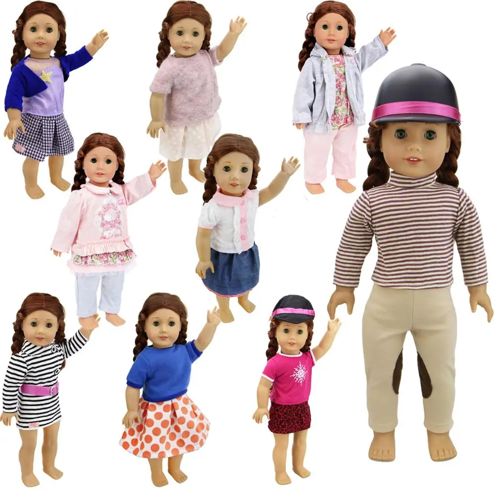

Fashion Lovely High Quality Casual Dress Outfit Skirt Pants 18'' Accessories Doll Clothes for American Girl Doll Baby Kids Toy