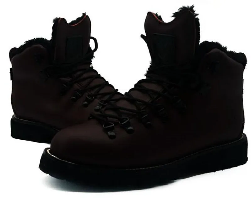 Осенние ботинки; теплая Роскошная Осенняя обувь в стиле милитари на шнуровке; белые зимние мужские ботинки на меху из кожи с натуральным лицевым покрытием размера плюс