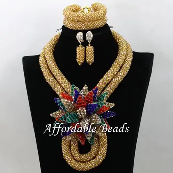 

African Beads Rare Costume Jewelry Necklace Sets Handmade Design Wholesale HEB044