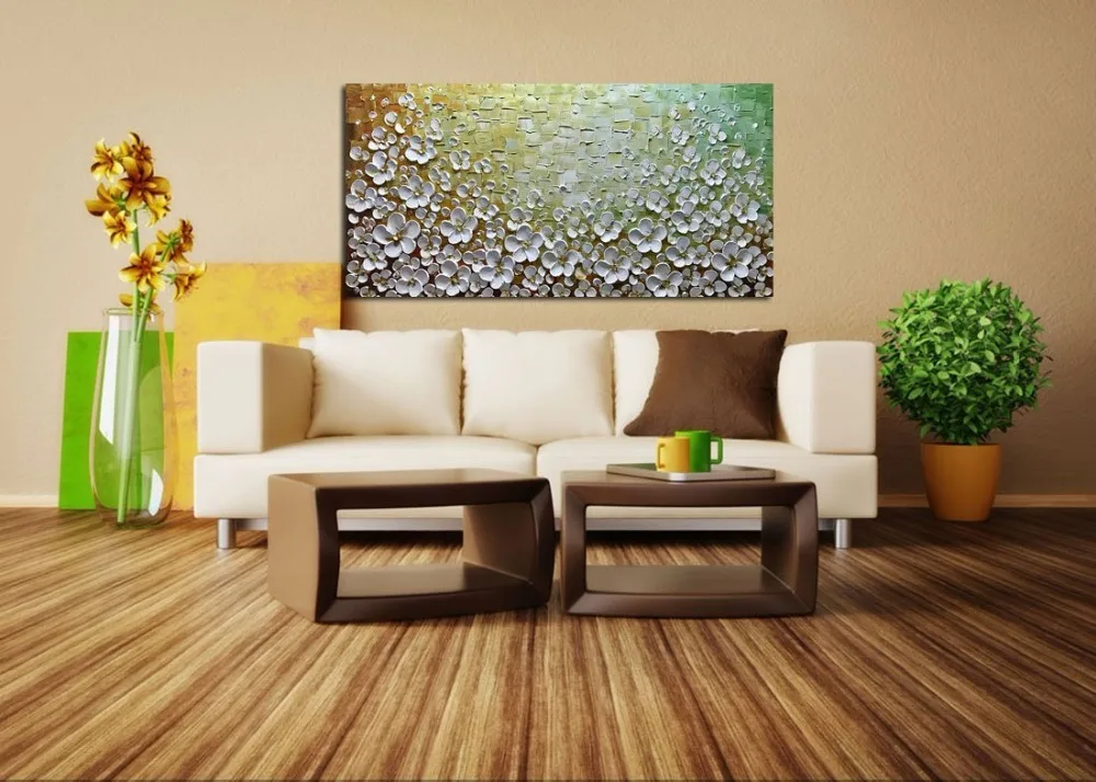 Paintings-White-Daisy-Flower-Oil-Painting-3D-Hand-Painted-on-Canvas-Abstract-Artwork-Art-Wood-Inside (3)