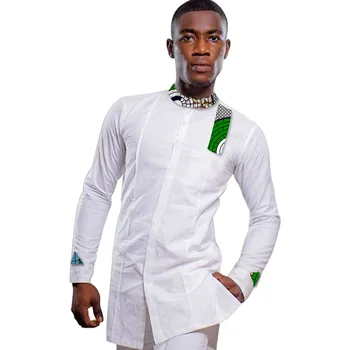 

Men's African shirt print stand collar tops dashiki shirt male Ankara shirt trending patchwork Africa clothing for man