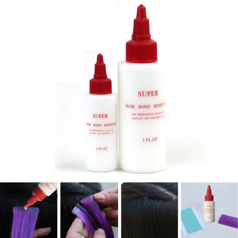 1/2 Bottle 2Floz White Hair Bond Glue Wig adhesive Remover Liquid Hairpiece Weaving Hairstyling Tool Salon Hair Extension Tool